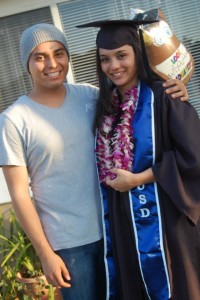 Despite their initial long distance relationship, O'Connor and boyfriend, Carlos Sorto, found a way to make it work and Sorta came to California to watch O'Connor graduate from the University of San Diego.