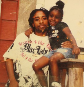 Rasheen Jones, pictured here with his 7-year-old daughter, was shot to death on July 23 in Trenton.