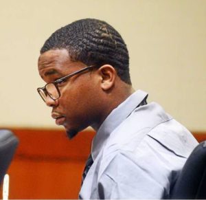 Defendant Zaire Jackson listens to testimony at his murder trial in Mercer County Superior Court on Tuesday, Feb. 7, 2017. (GREGG SLABODA — The Trentonian)